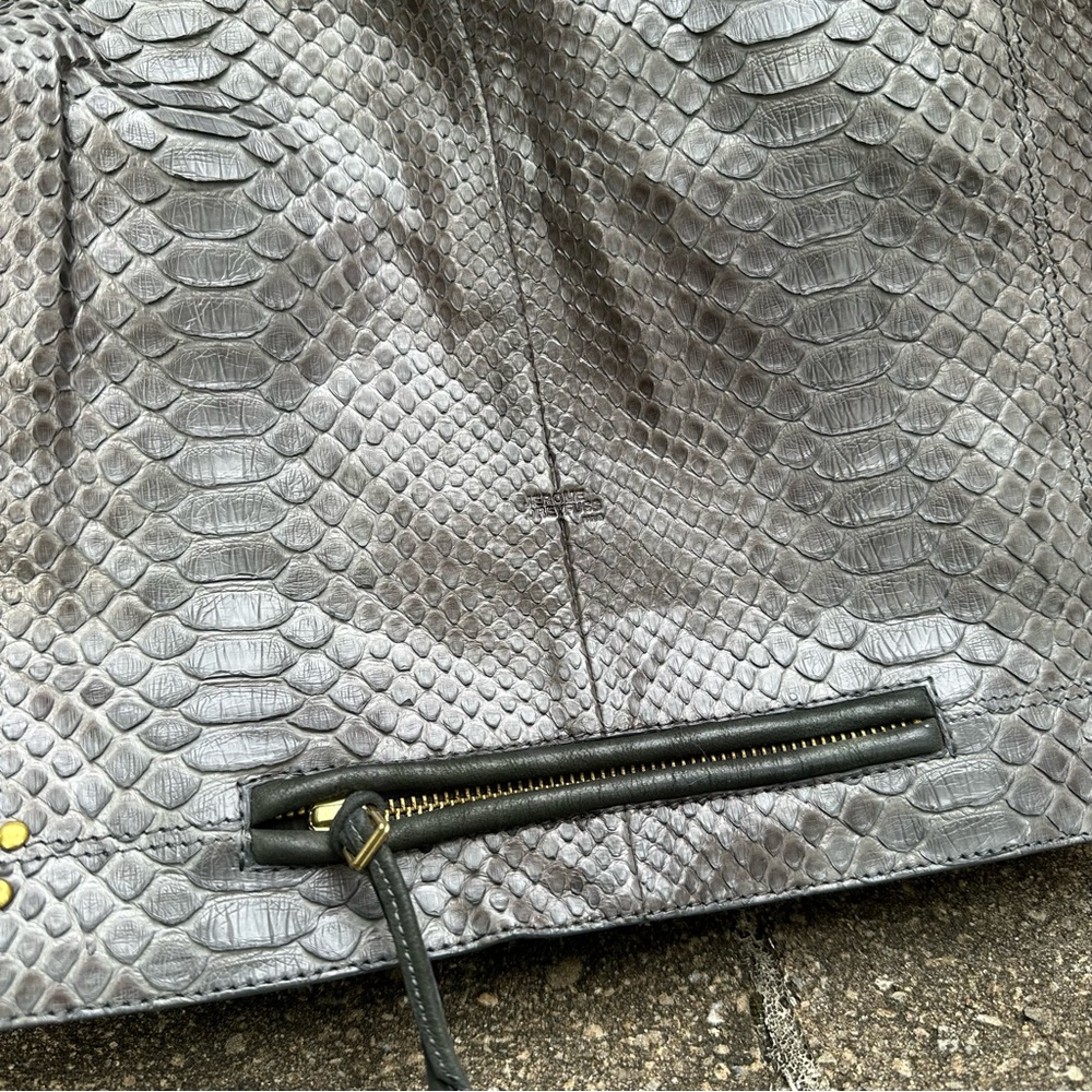 Jerome Dreyfuss Gray Python Albert Messenger Bag - image 3